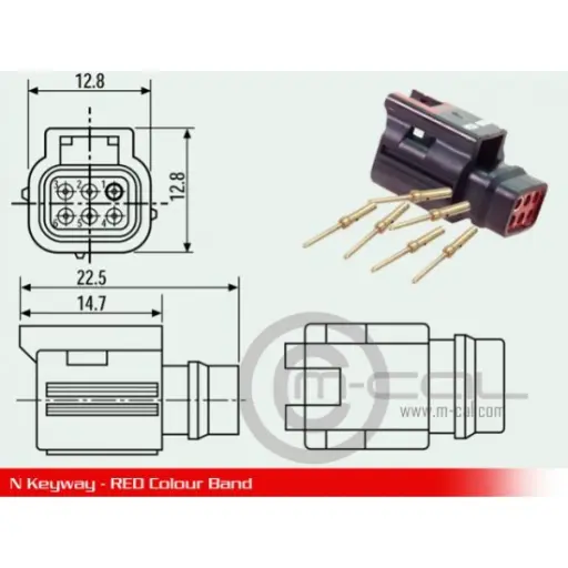 [ASC605-06PN] [NP] [DEUTSCH] Connecteur 6 pins prise P