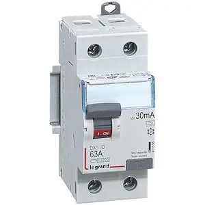 [LEG411556] [LEGRAND] Interrupteur différentiel DX³-ID haut/bas vis - 2P 230V~ 63A typeA 30mA -2 mod