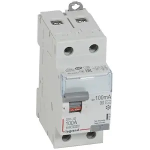 [LEG411537] [LEGRAND] Interrupteur différentiel DX³-ID haut/bas vis - 2P 230V~ 100A typeAC 100mA -2 mod 